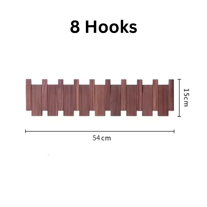 Wall Mounted Walnut Coat Rack