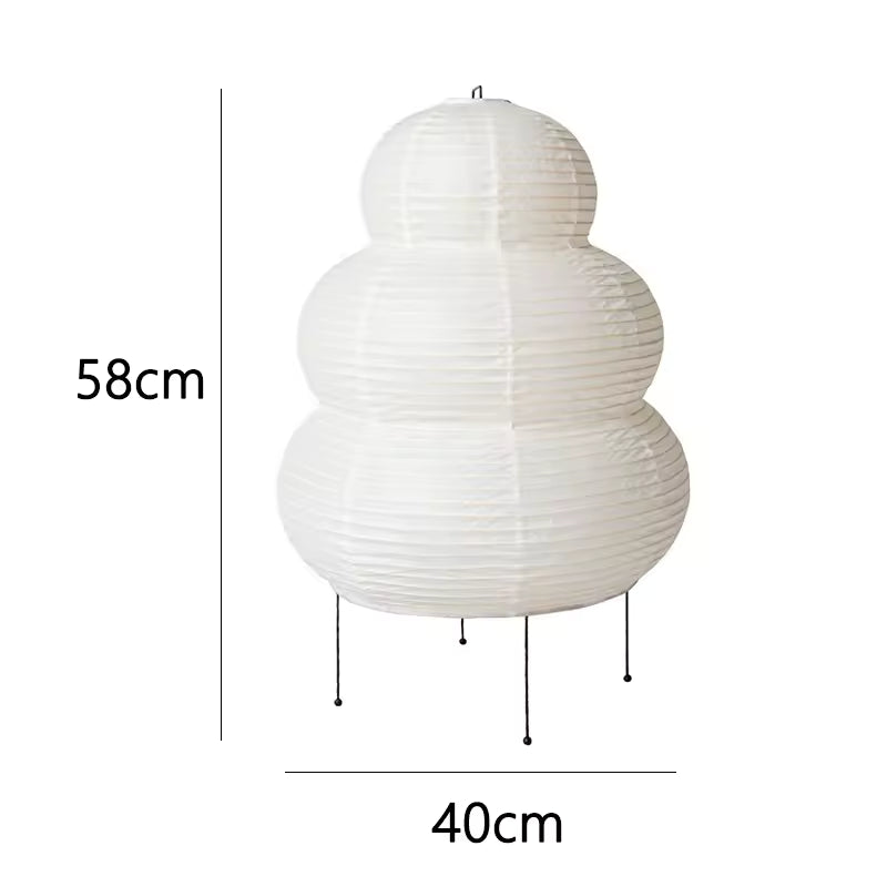 Japanese Akari Wabi-sabi Rice Paper Decorative Lamp for Home & Bedroom