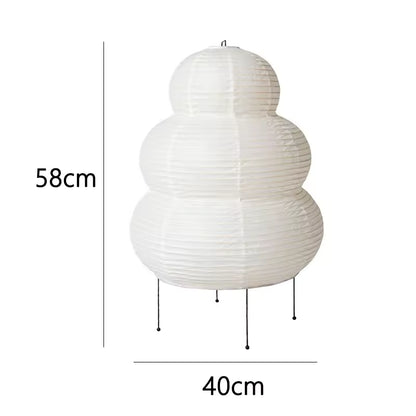 Japanese Akari Wabi-sabi Rice Paper Decorative Lamp for Home & Bedroom