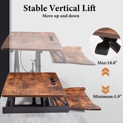37 Inch Height Adjustable Ergonomic Standing Desk Converter