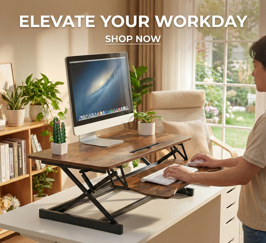37 Inch Height Adjustable Ergonomic Standing Desk Converter