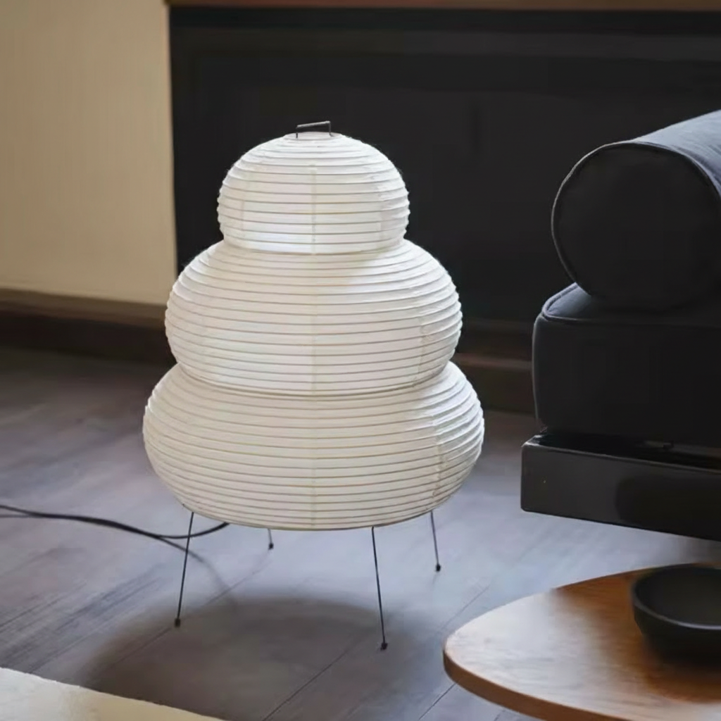 Japanese Akari Wabi-sabi Rice Paper Decorative Lamp for Home & Bedroom