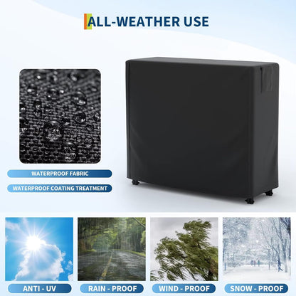 4 ft Outdoor Firewood Rack with Waterproof Cover