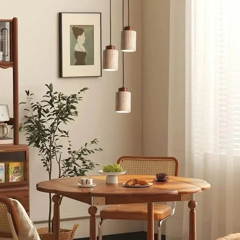 Japanese Inspired Wabi-sabi Modern Stone Pendant Light