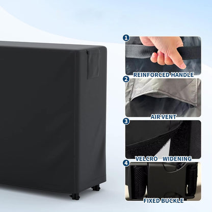 4 ft Outdoor Firewood Rack with Waterproof Cover