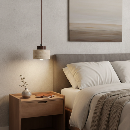 Japanese Inspired Wabi-sabi Modern Stone Pendant Light