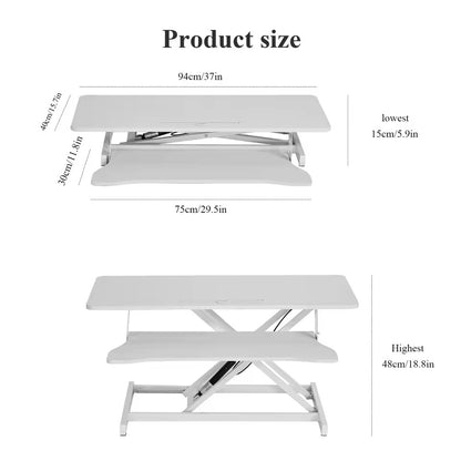 37 Inch Height Adjustable Ergonomic Standing Desk Converter